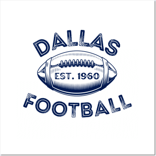 Dallas Football Vintage Style Posters and Art